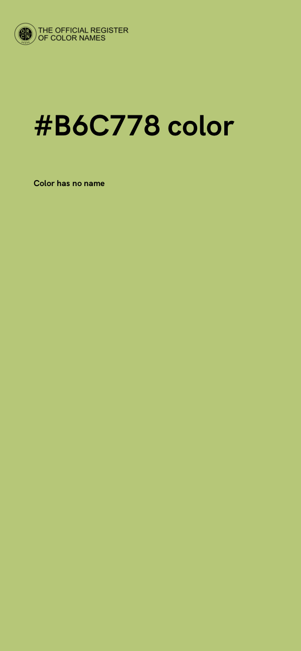 #B6C778 color image