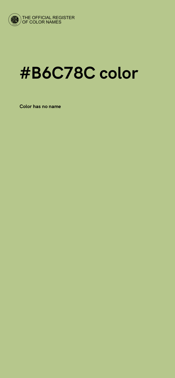#B6C78C color image