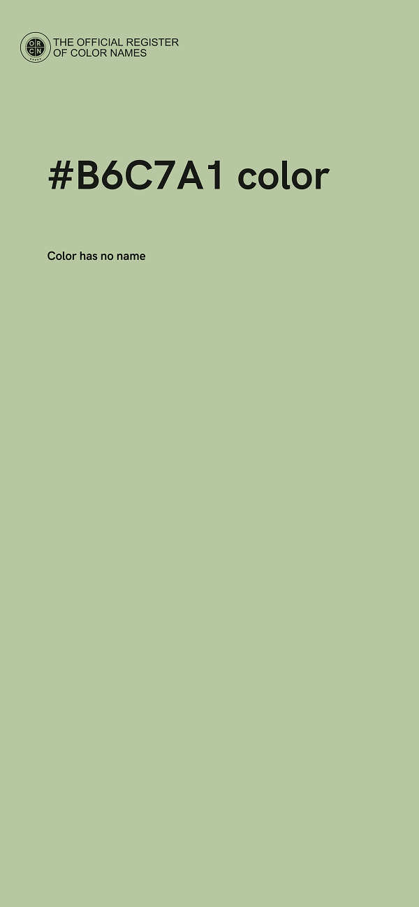 #B6C7A1 color image