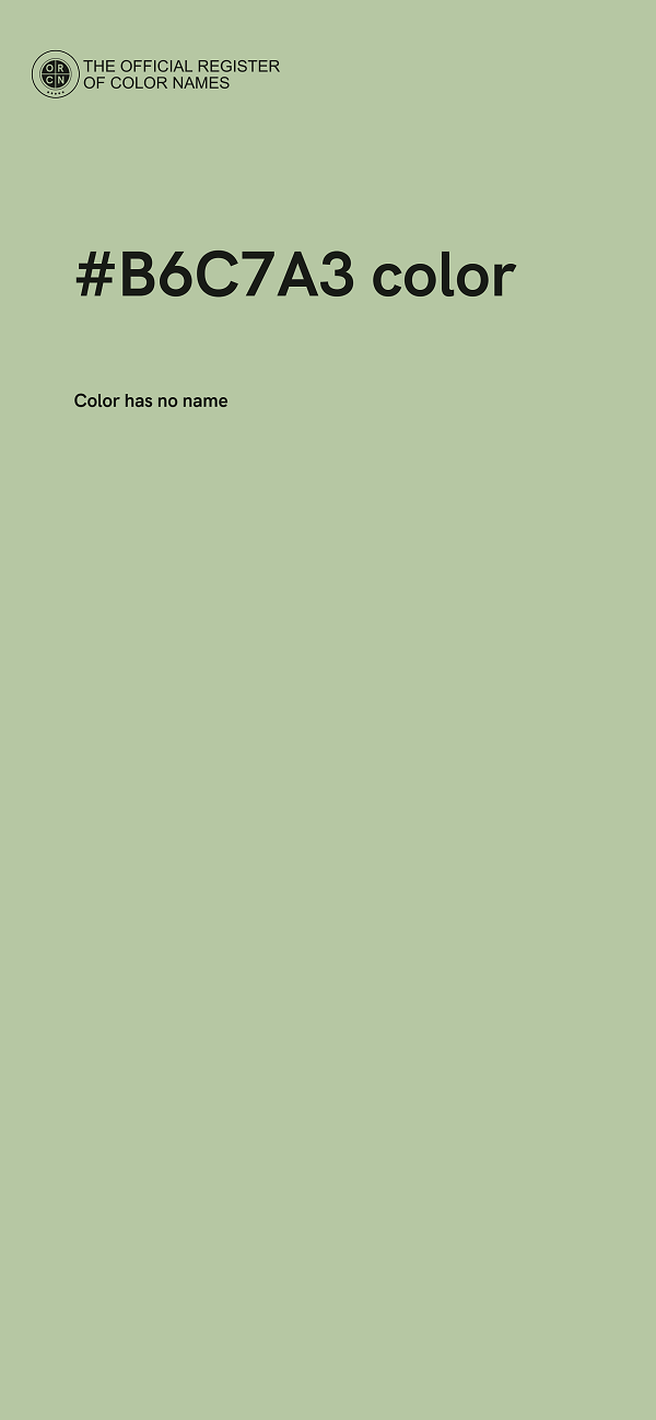 #B6C7A3 color image