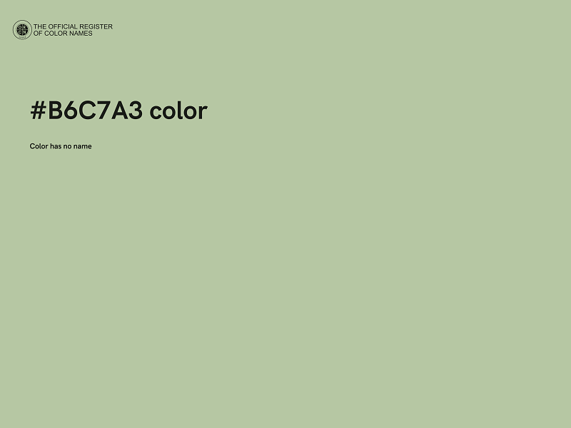 #B6C7A3 color image