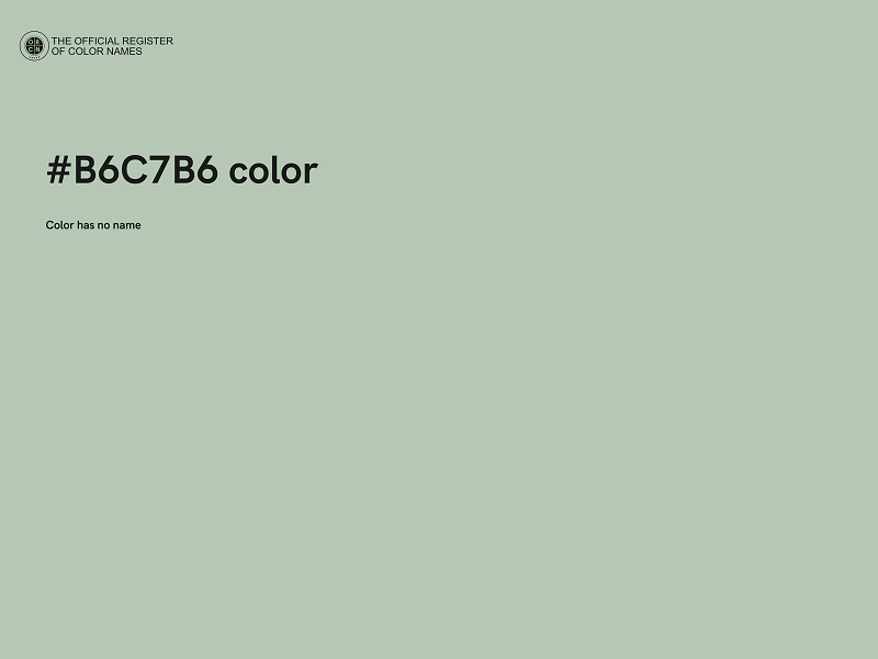 #B6C7B6 color image