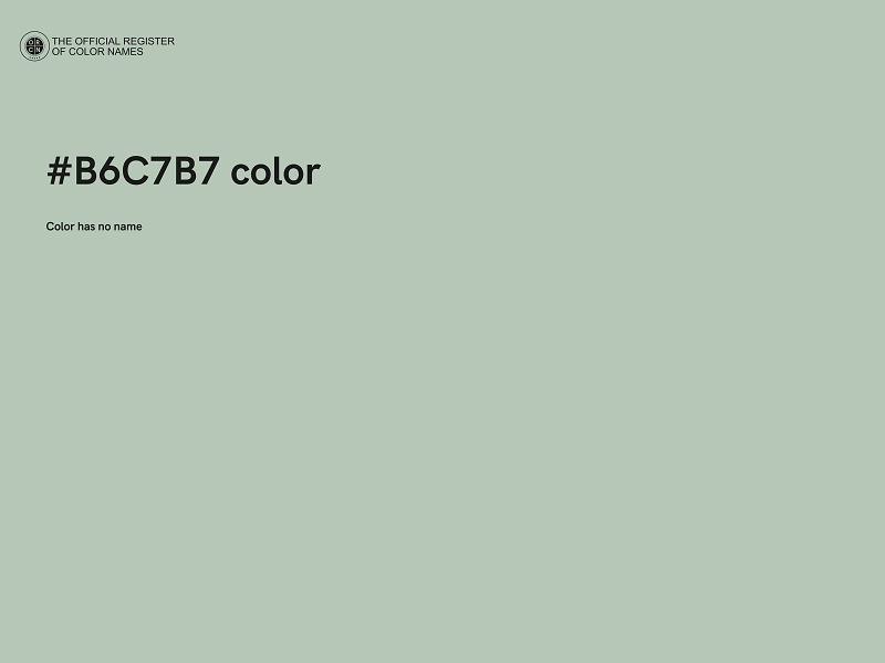 #B6C7B7 color image