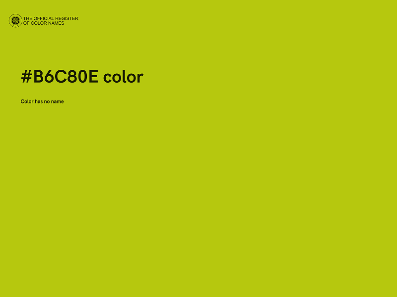 #B6C80E color image