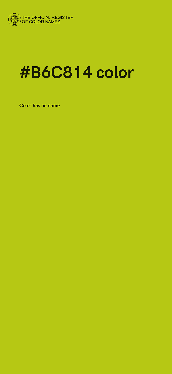 #B6C814 color image