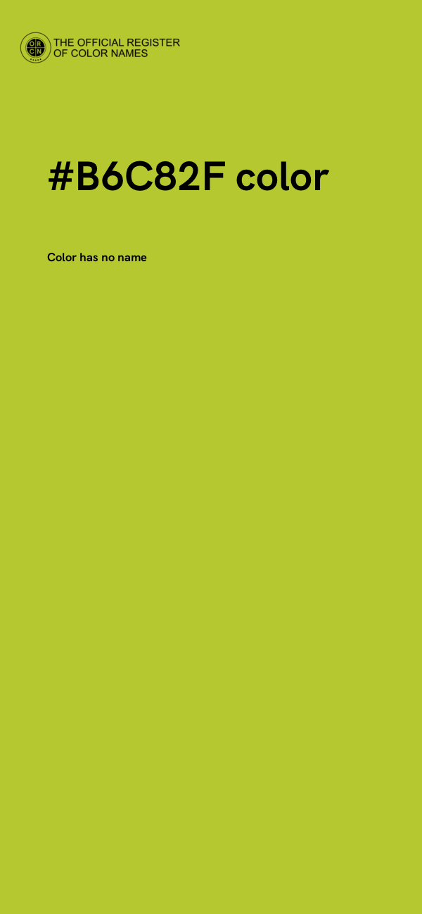 #B6C82F color image