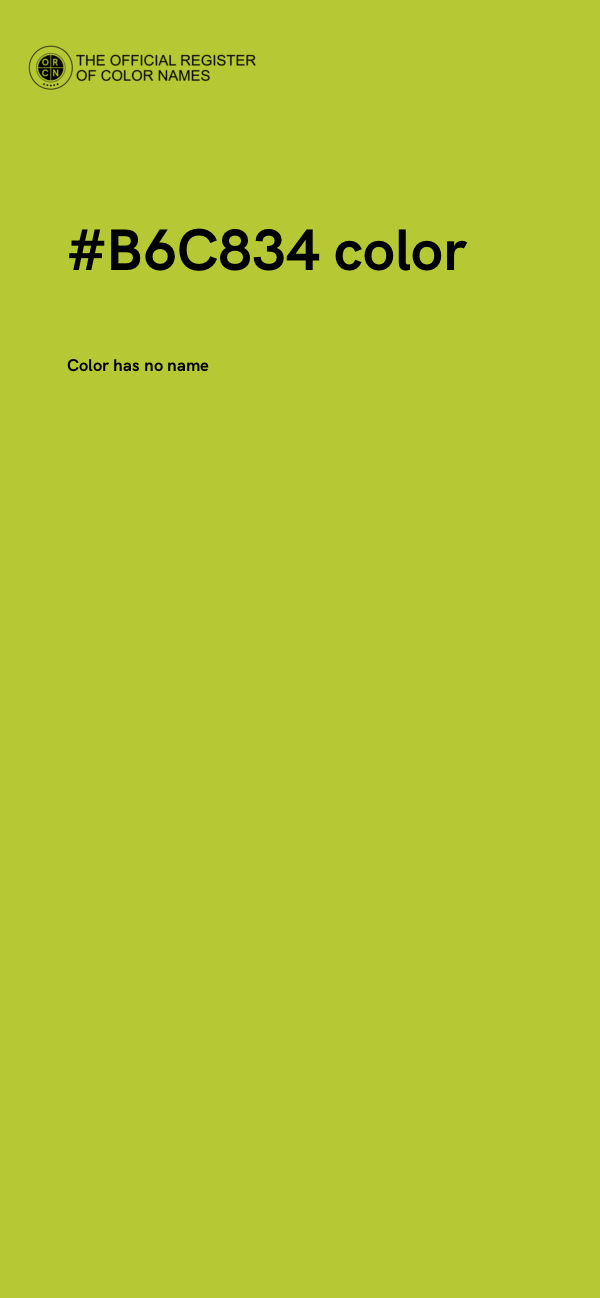 #B6C834 color image
