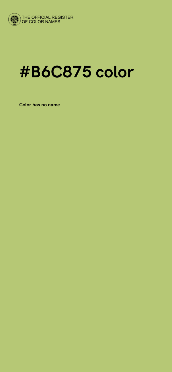 #B6C875 color image