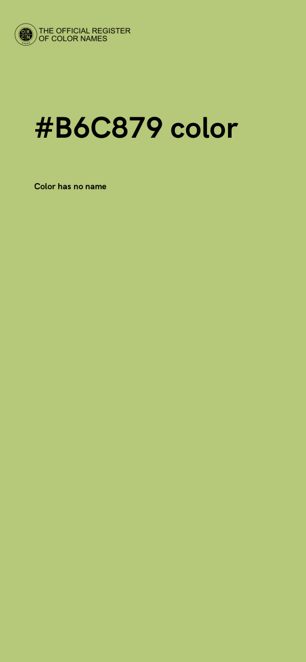 #B6C879 color image