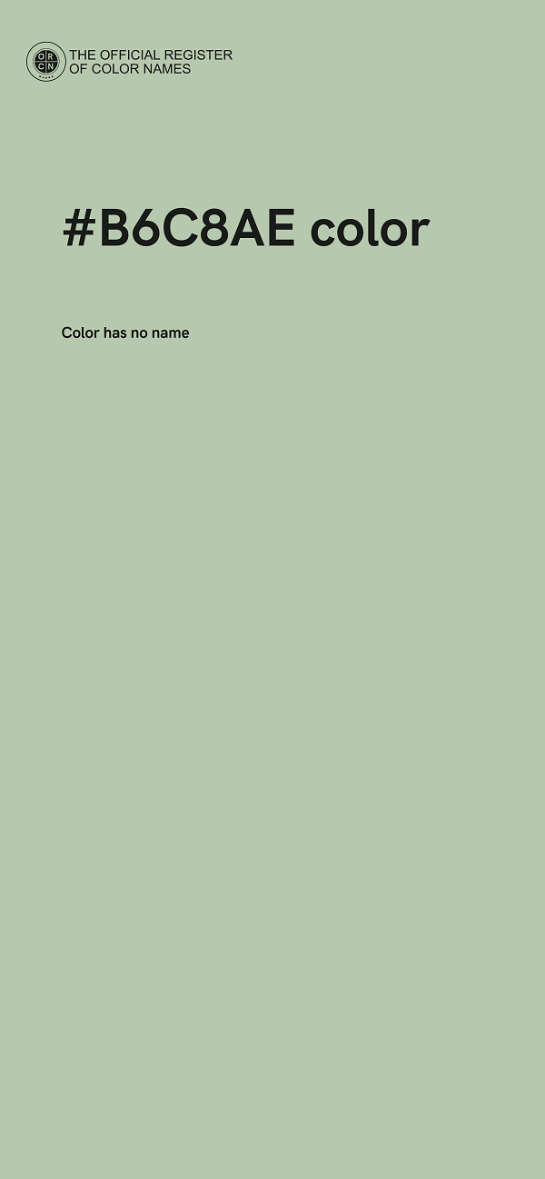 #B6C8AE color image