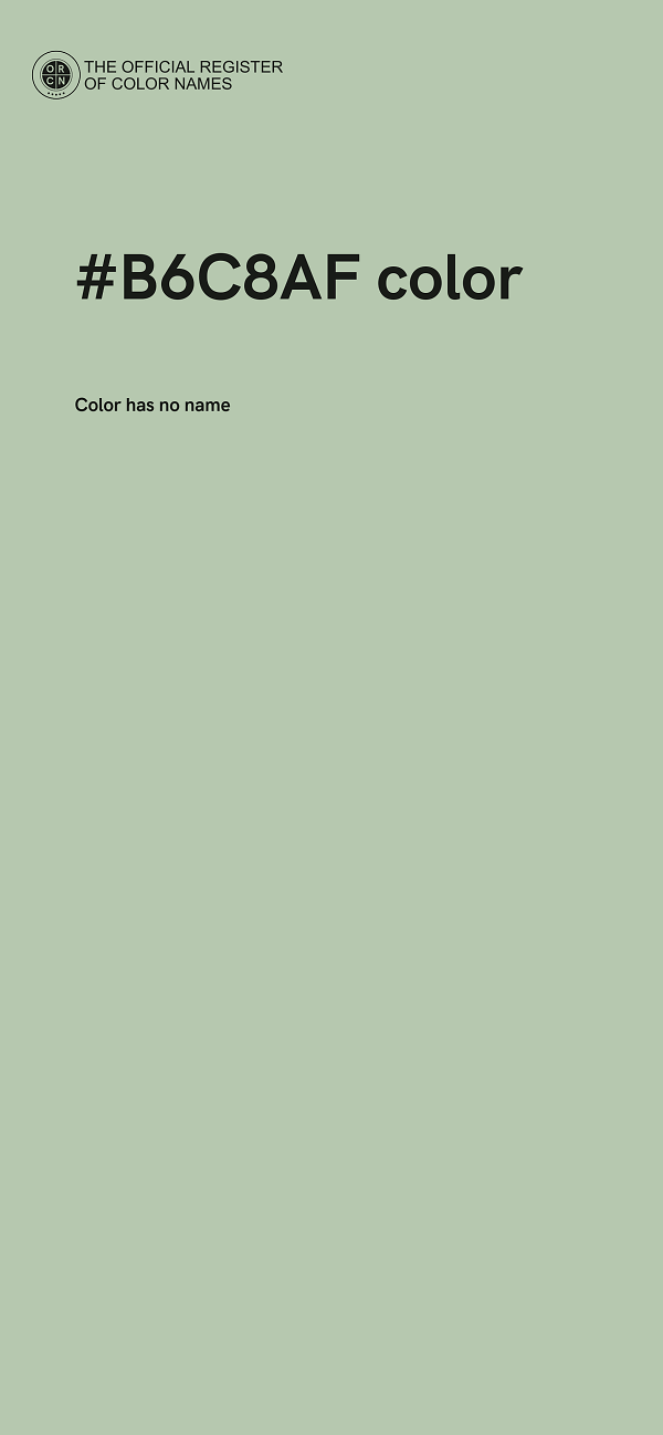 #B6C8AF color image