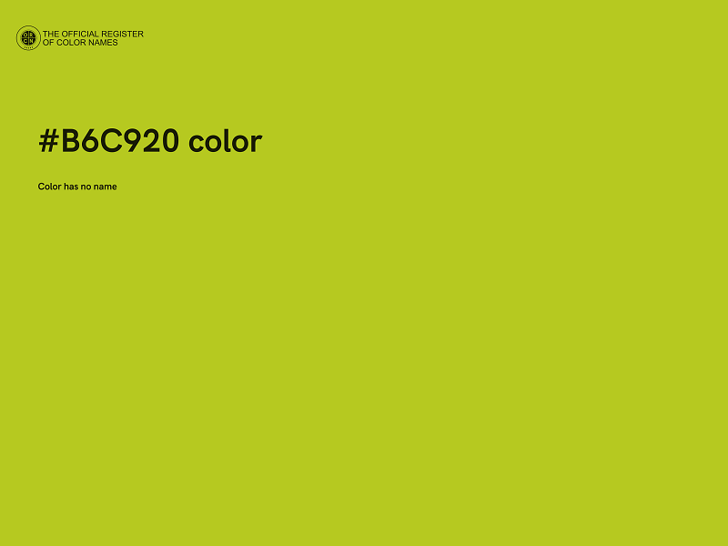 #B6C920 color image