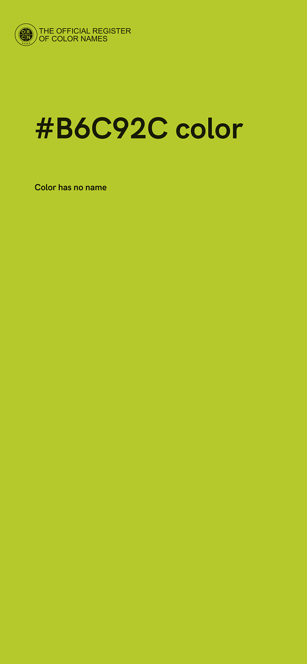 #B6C92C color image
