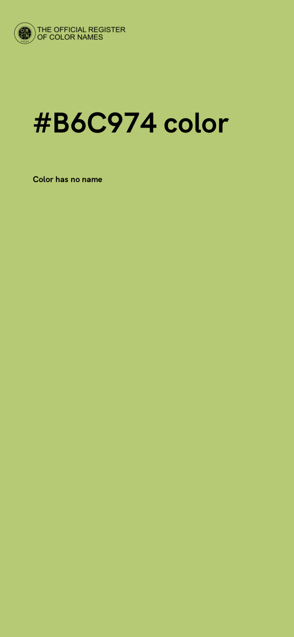 #B6C974 color image