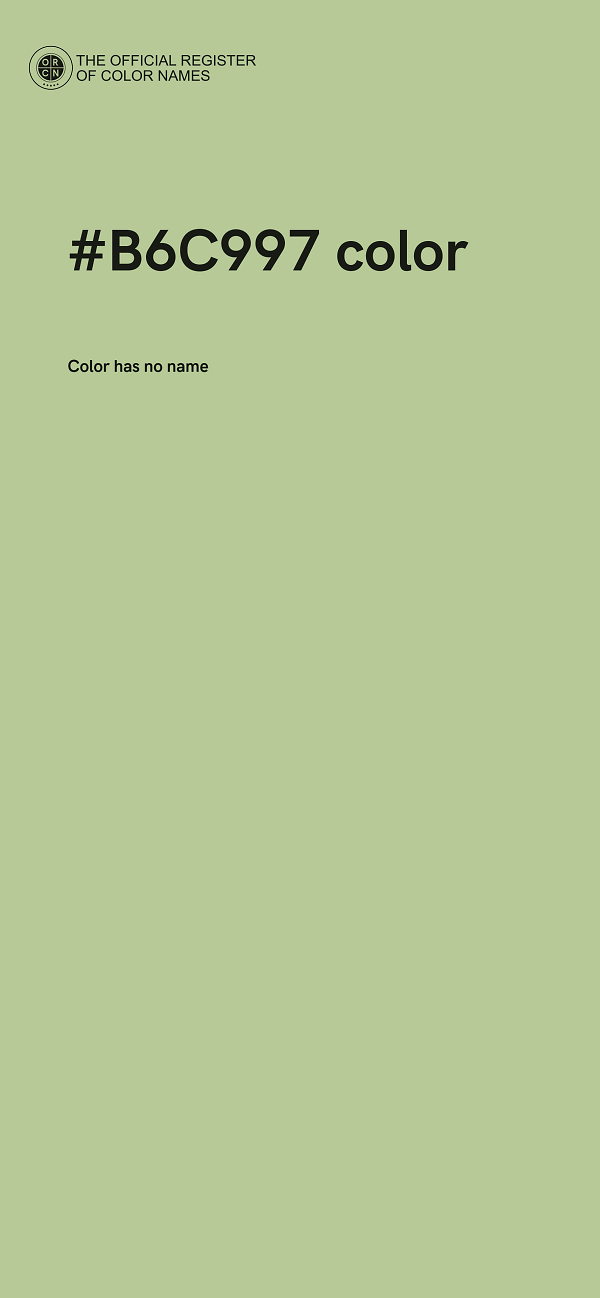 #B6C997 color image