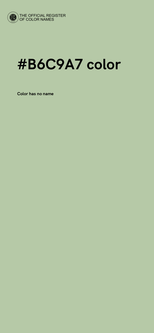 #B6C9A7 color image