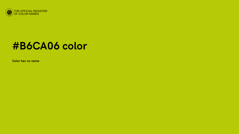 #B6CA06 color image