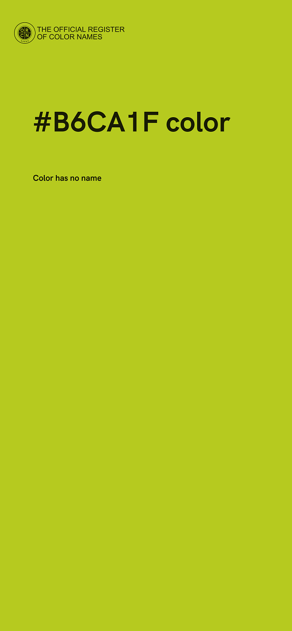#B6CA1F color image