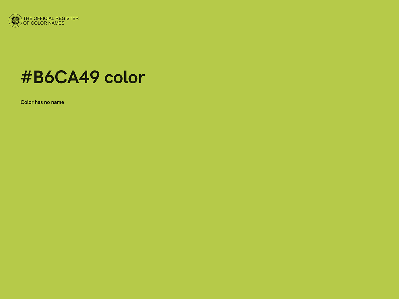 #B6CA49 color image