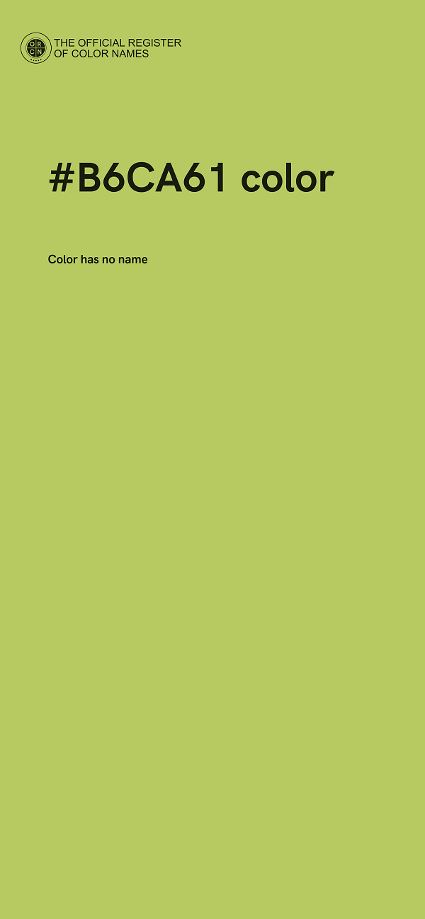 #B6CA61 color image