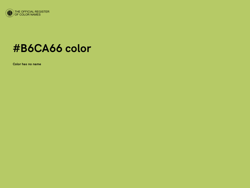 #B6CA66 color image