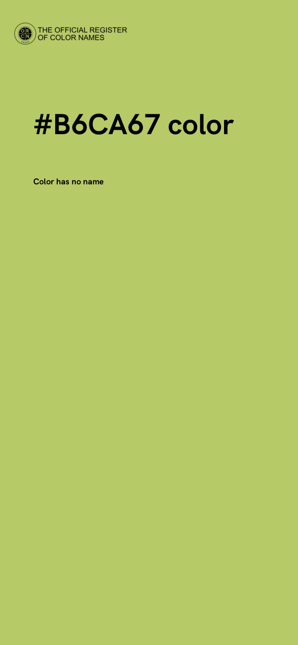#B6CA67 color image