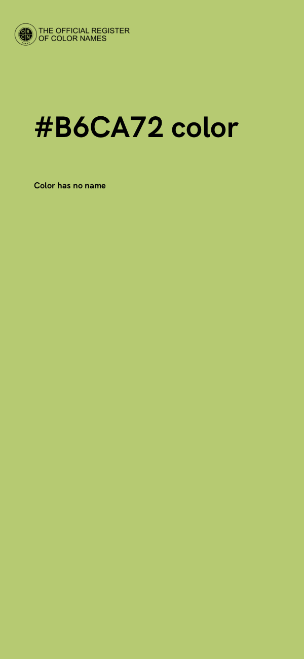 #B6CA72 color image