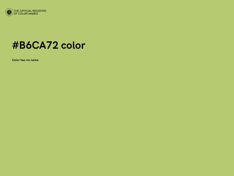 #B6CA72 color image