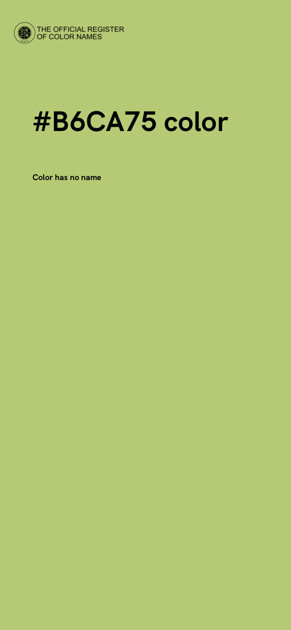 #B6CA75 color image