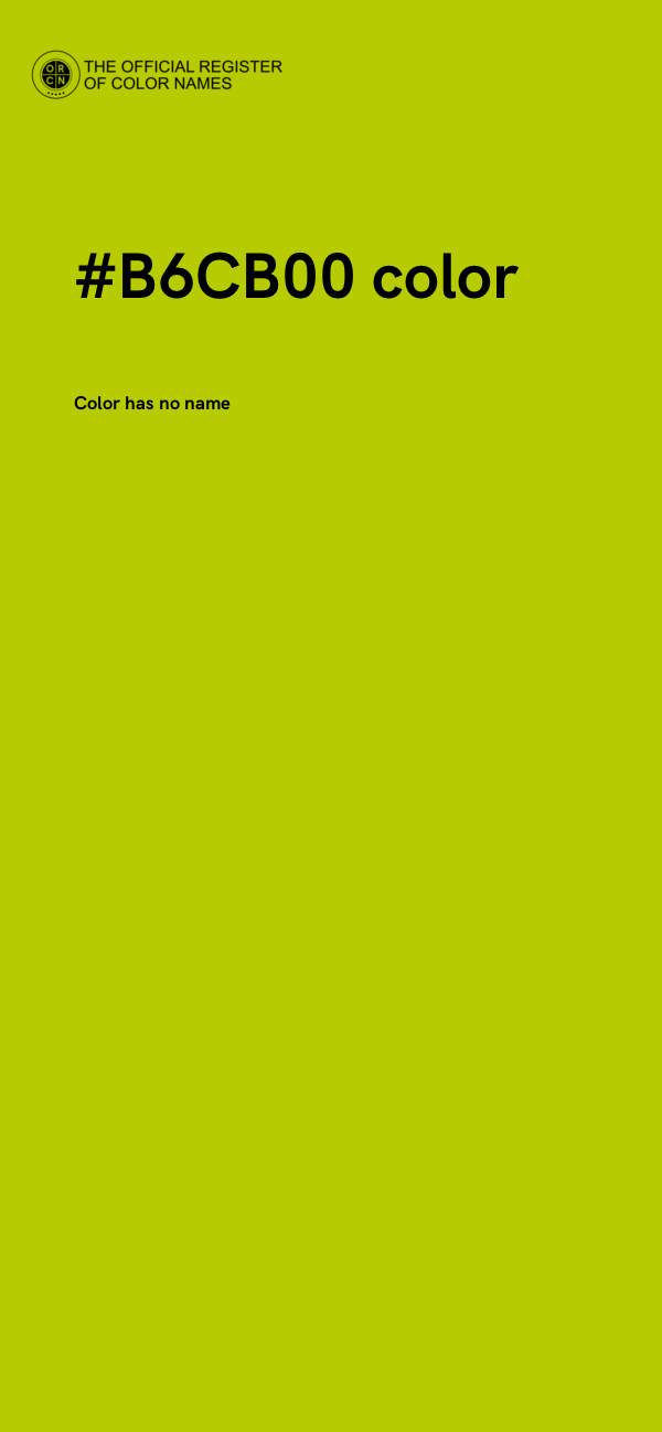#B6CB00 color image