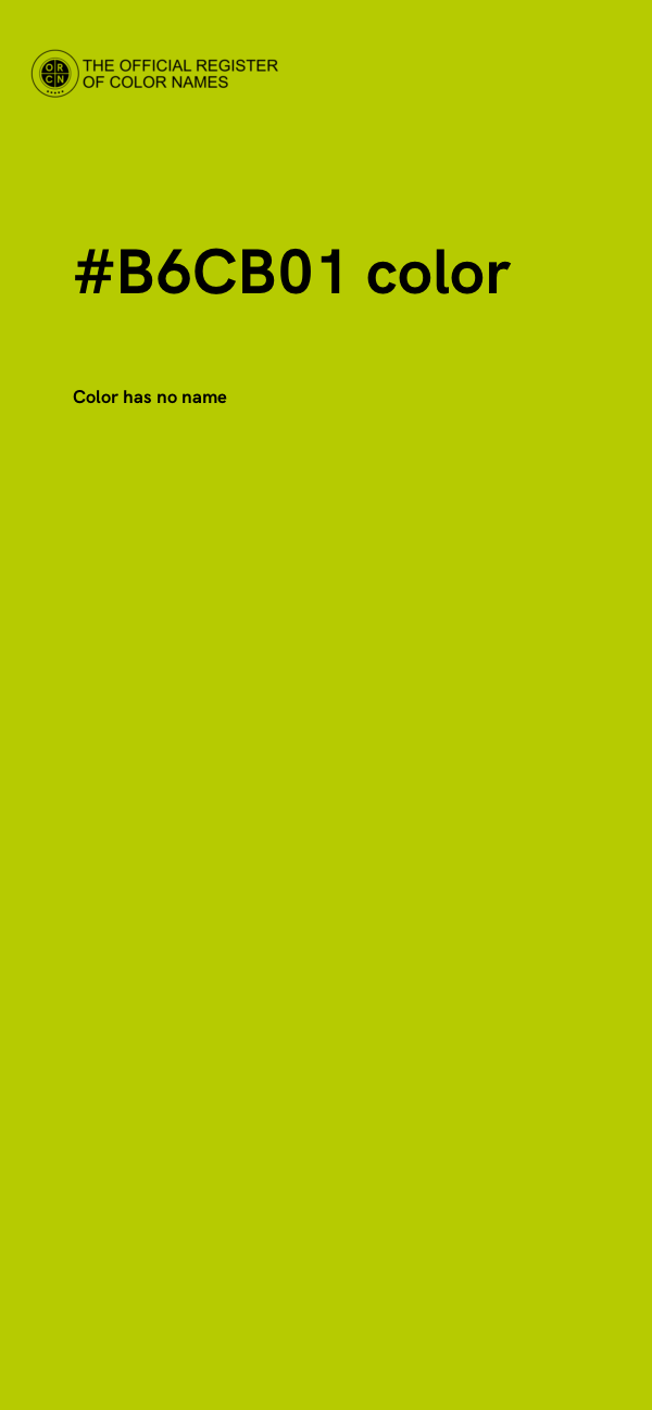 #B6CB01 color image