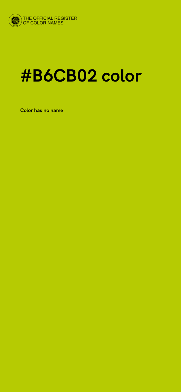 #B6CB02 color image