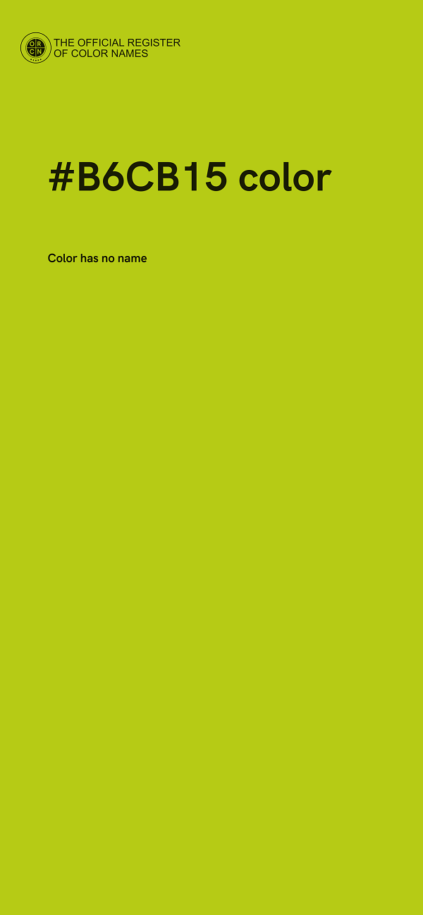#B6CB15 color image