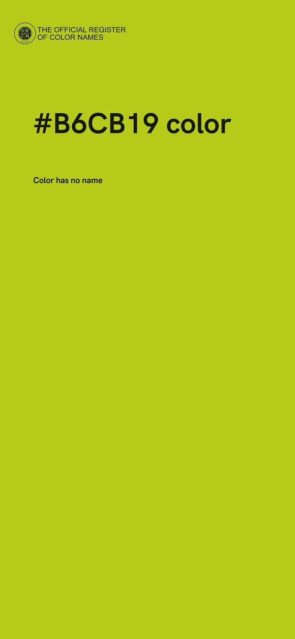 #B6CB19 color image