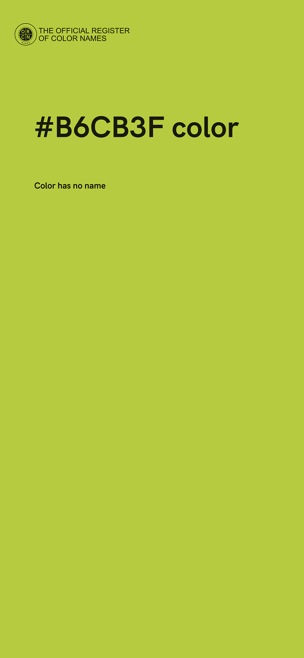 #B6CB3F color image