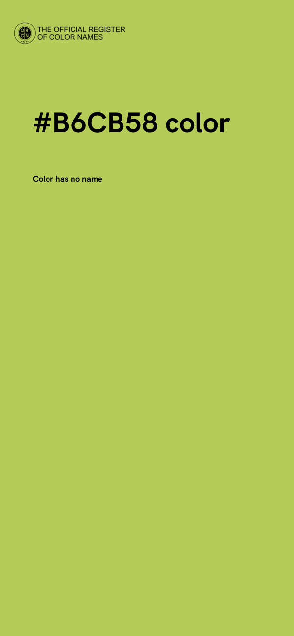 #B6CB58 color image
