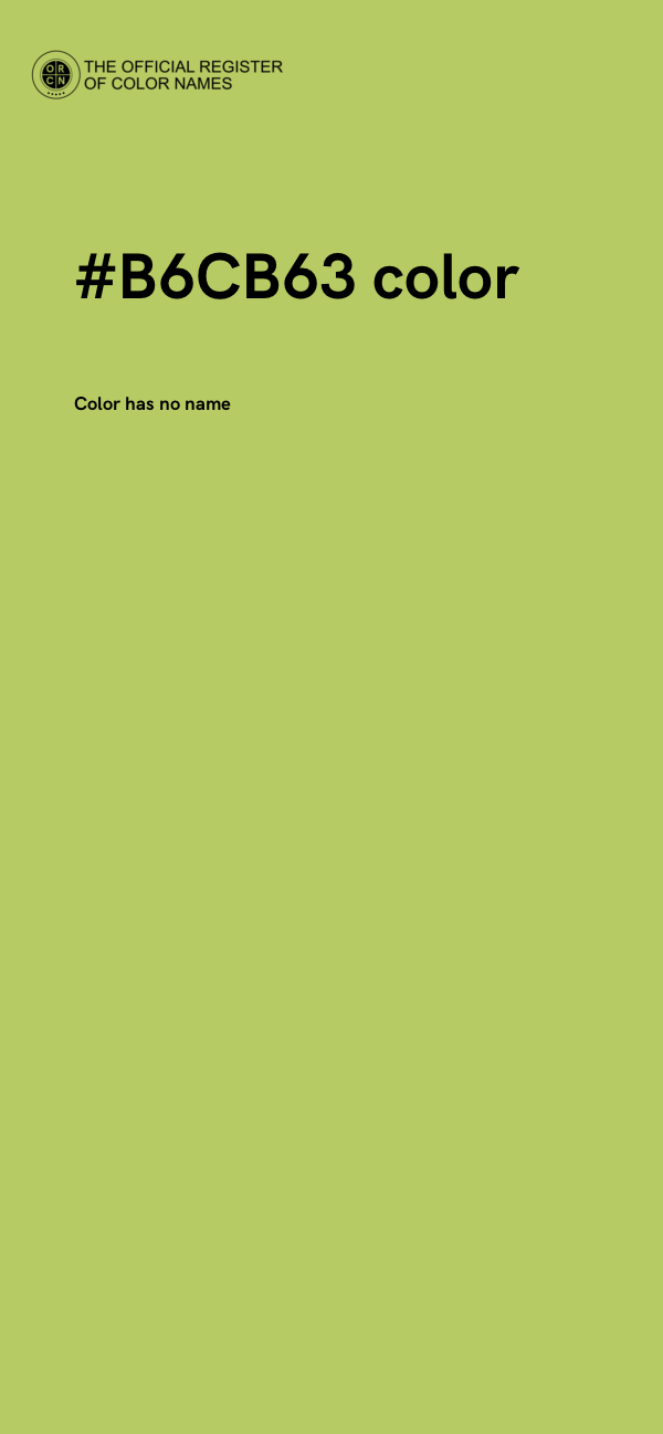 #B6CB63 color image