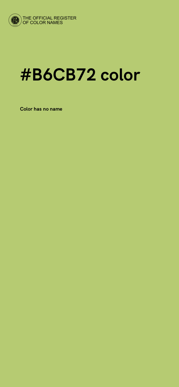 #B6CB72 color image