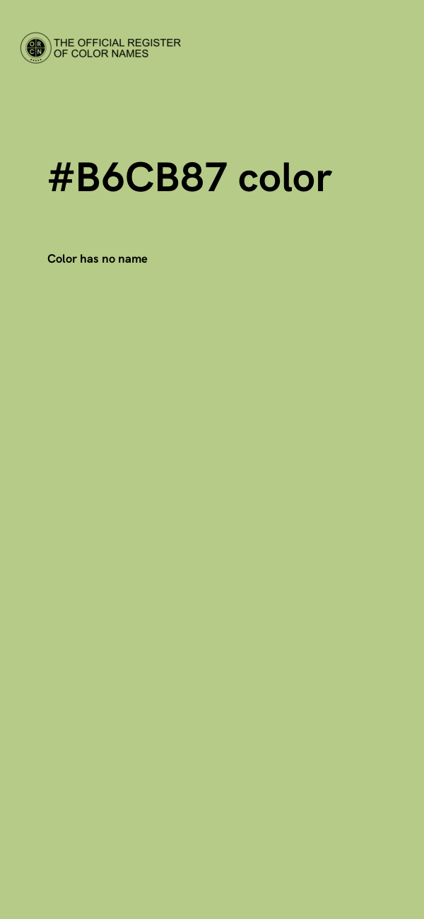 #B6CB87 color image