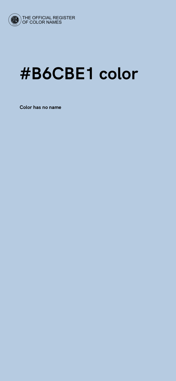 #B6CBE1 color image