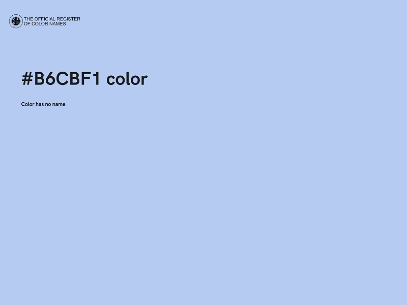 #B6CBF1 color image