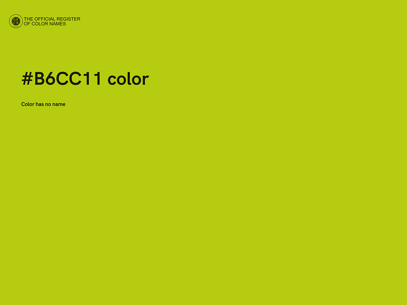 #B6CC11 color image