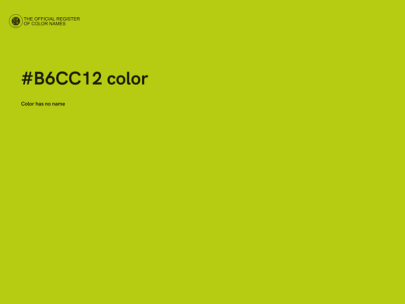 #B6CC12 color image