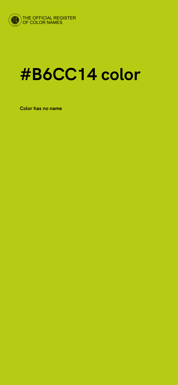 #B6CC14 color image