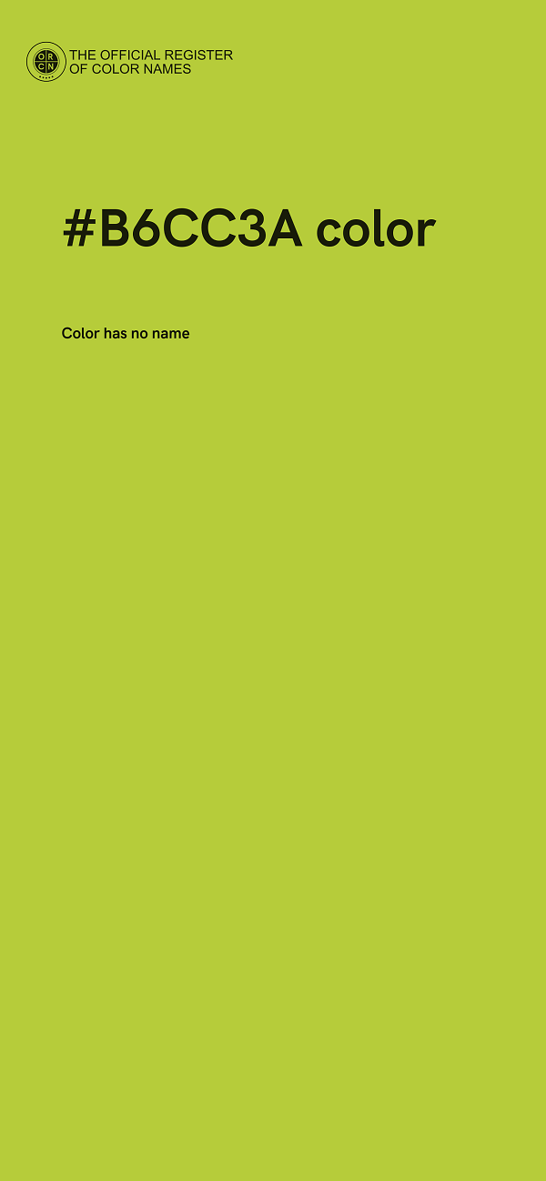 #B6CC3A color image
