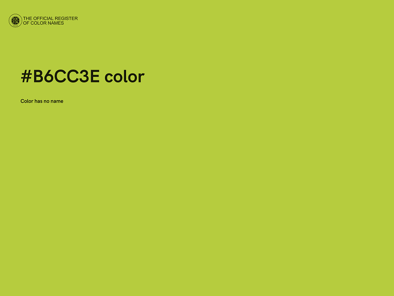 #B6CC3E color image