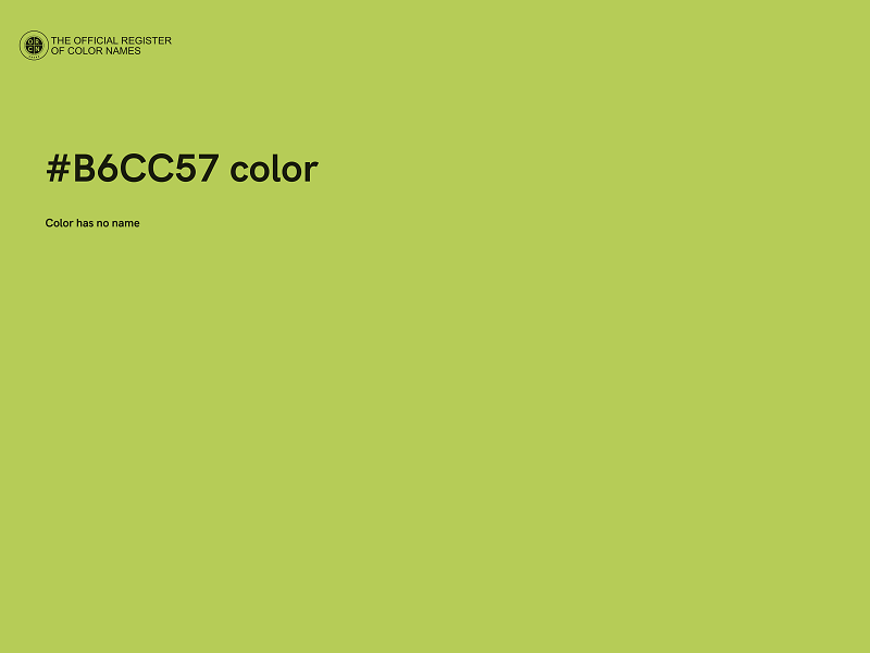 #B6CC57 color image