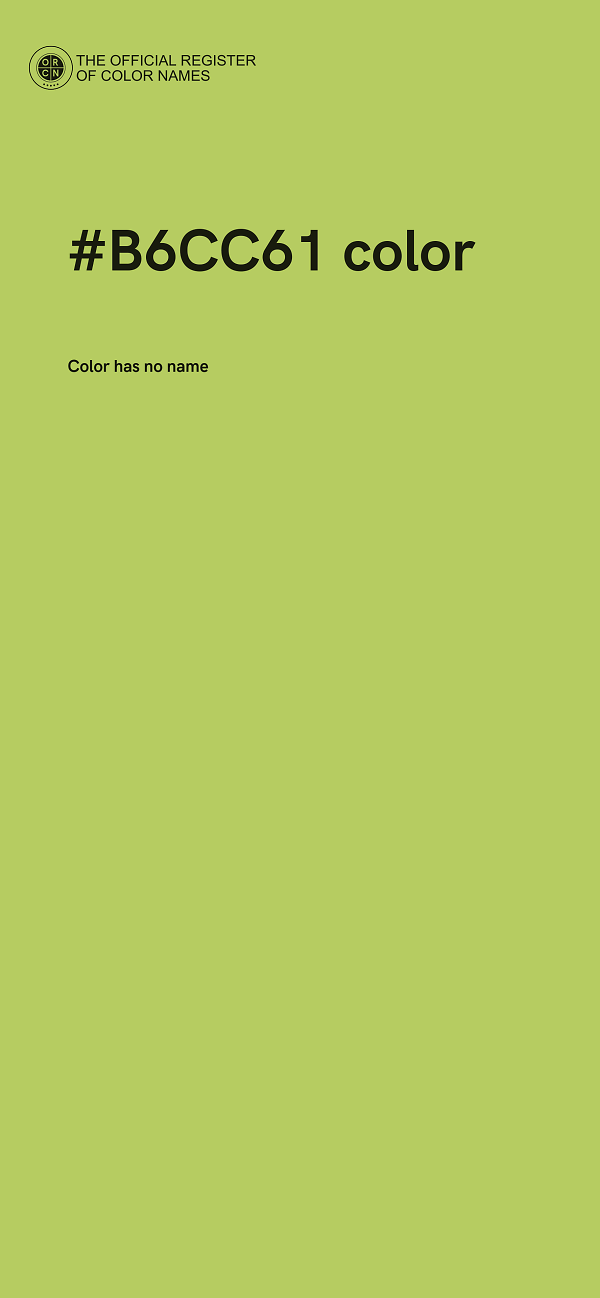 #B6CC61 color image