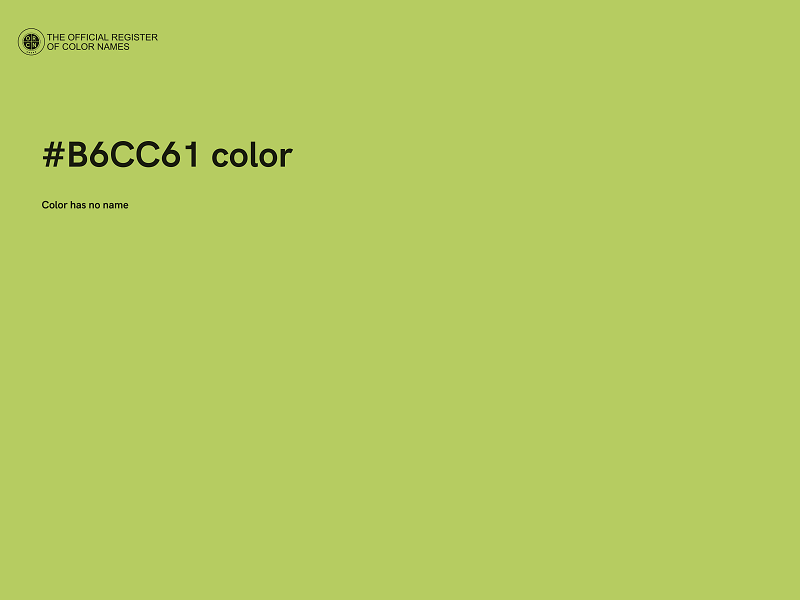#B6CC61 color image