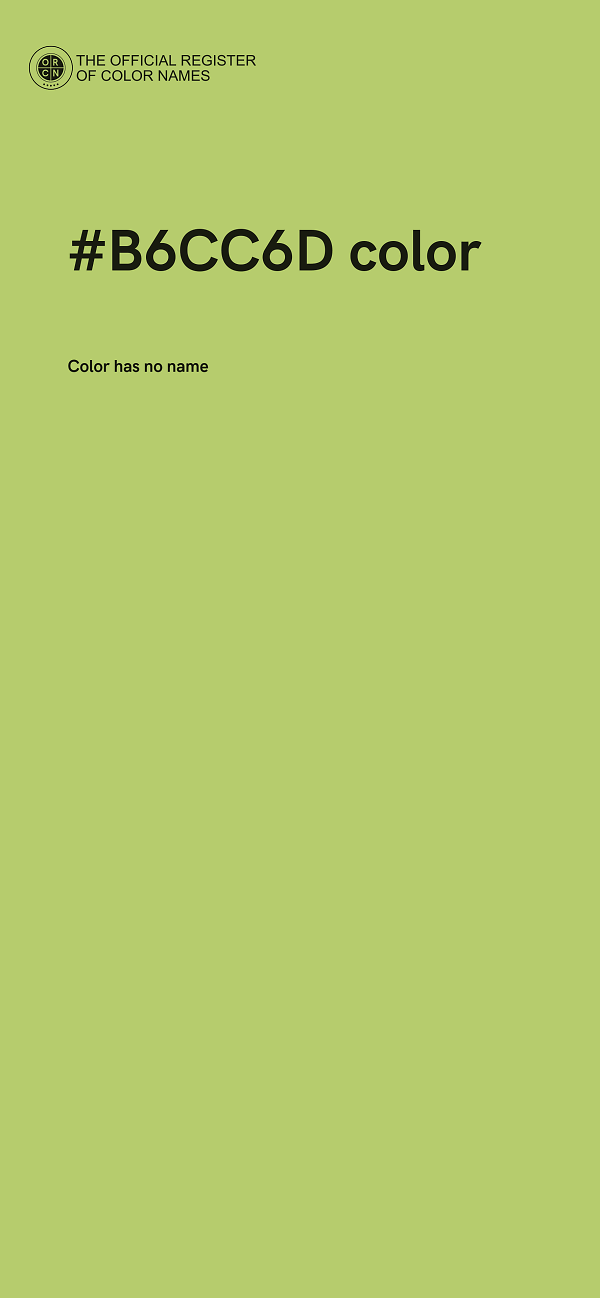 #B6CC6D color image